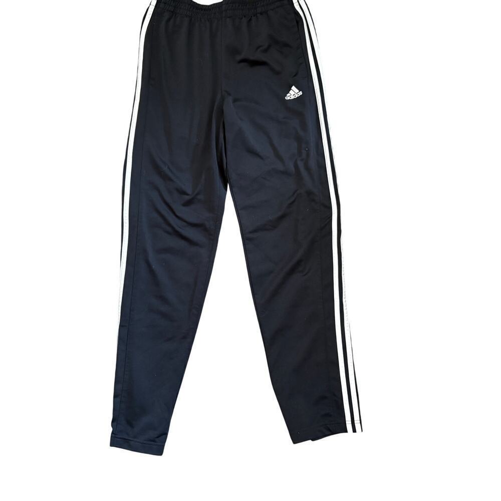 Vintage Adidas black track pants three stripe athletic joggers size M